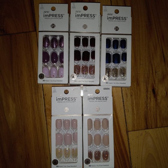 5 sets SHORT LENGTH Press on/glue in Nails NIB - Picture 1 of 8